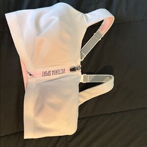 Victoria's Secret White and Pink Sports Bra